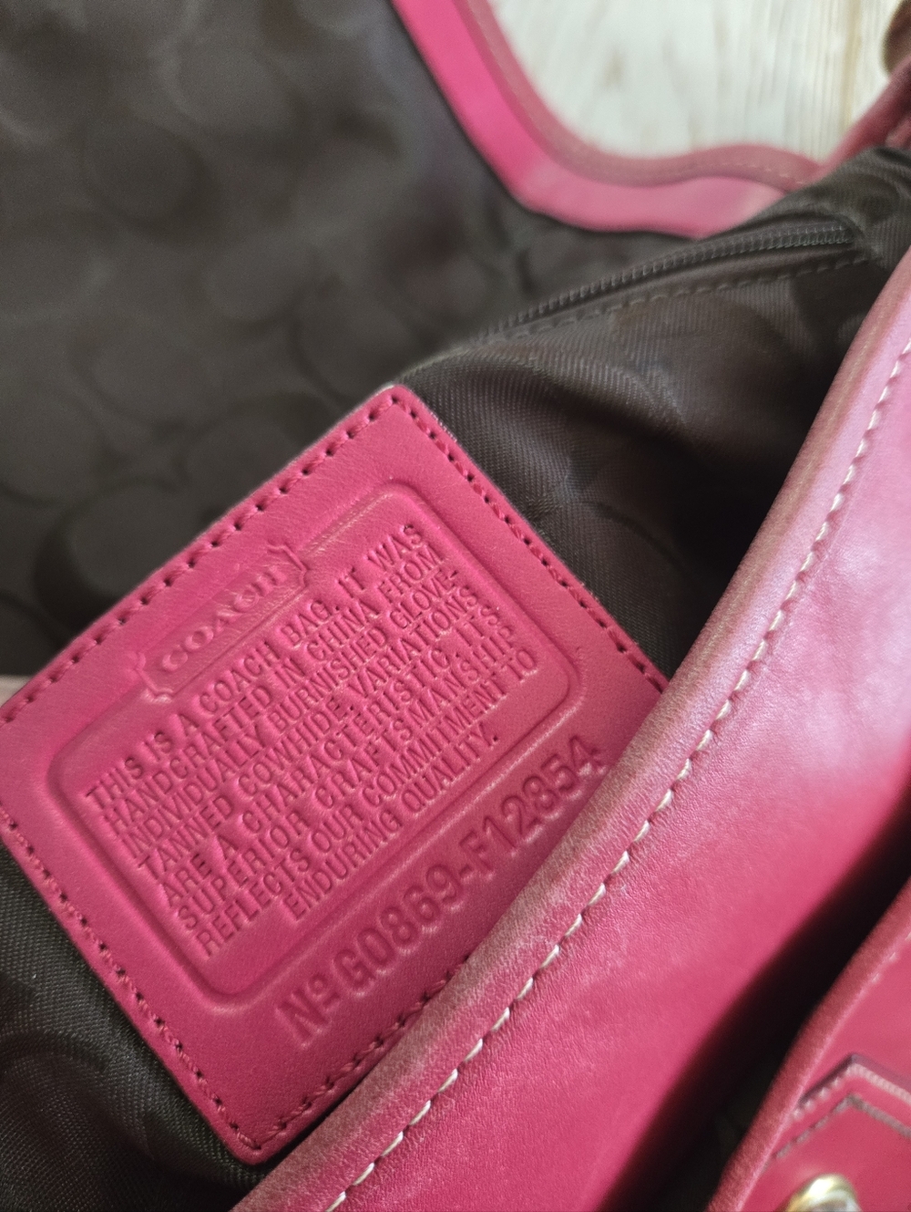 COACH Ali Turn-lock Shoulder Bag Raspberry 65th Anniversary Legacy Vintage Y2K - Picture 8 of 11